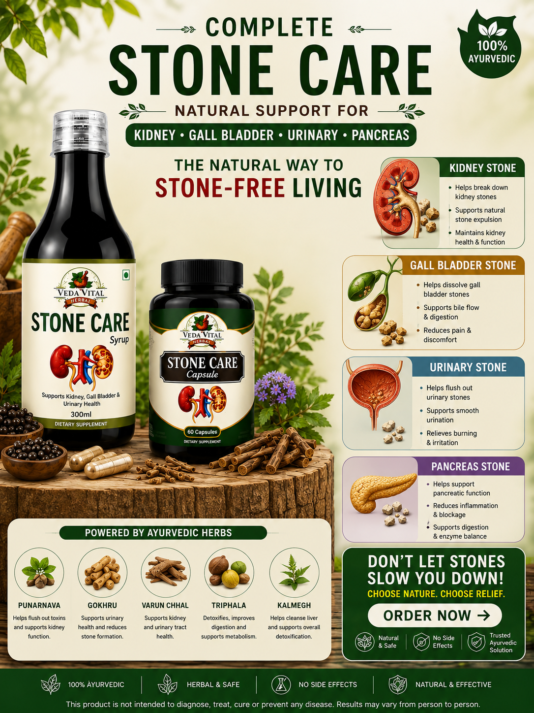 Stone Care – Advanced Ayurvedic Support for Kidney & Urinary Health