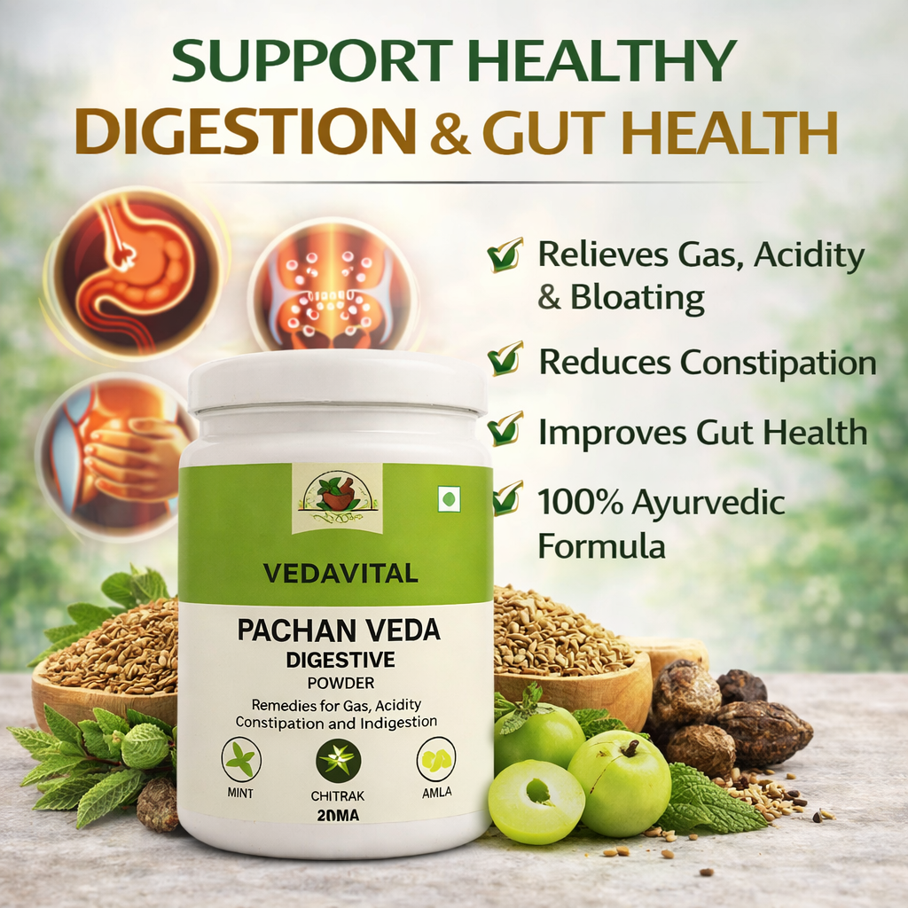 PACHANVEDA  Ayurvedic Digestive Powder – Gas, Acidity & Bloating Relief