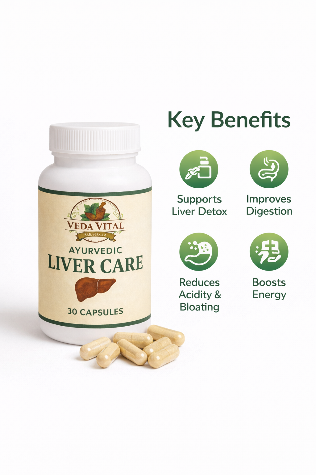 Liver Care Capsules – Ayurvedic Liver Detox Support | Vedavital Herbal