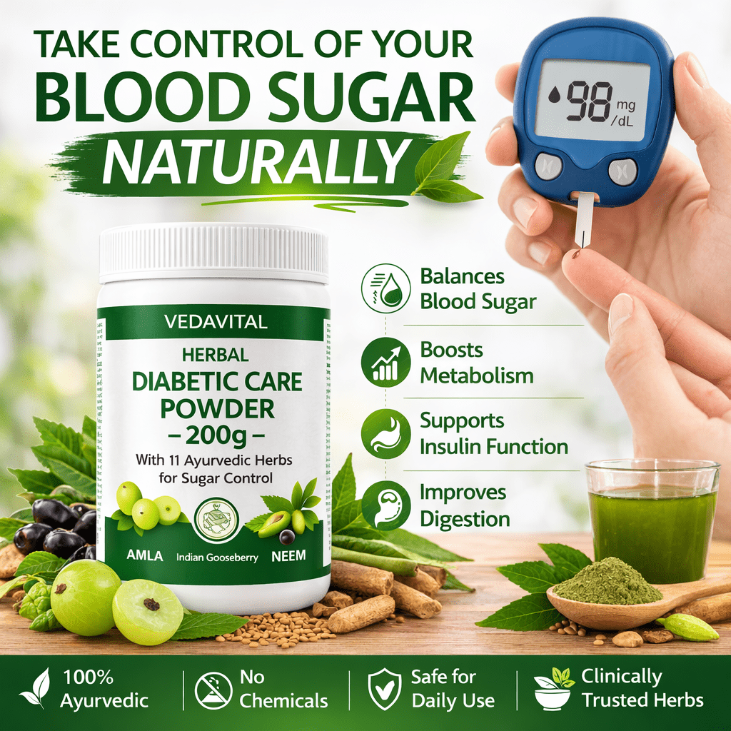Diabetic Care Powder – Ayurvedic Blood Sugar Support | Vedavital Herbal - VEDAVITAL HERBALDiabetic Care Powder – Ayurvedic Blood Sugar Support | Vedavital HerbalAyurvedic Herbal SupplementVEDAVITAL HERBALDiabetic Care Powder – Ayurvedic Blood Sugar Support | Vedavital Herbal