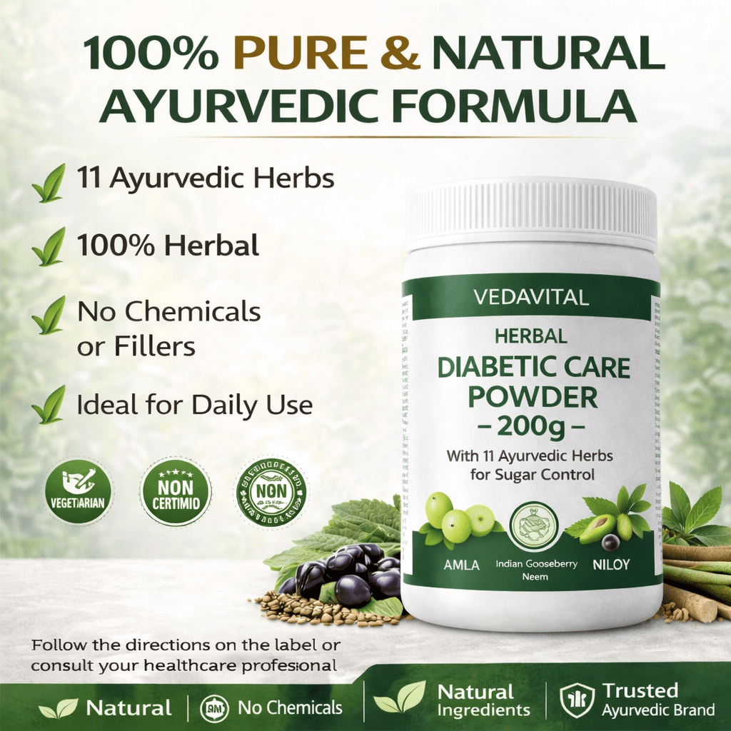 Diabetic Care Powder – Ayurvedic Blood Sugar Support | Vedavital Herbal - VEDAVITAL HERBALDiabetic Care Powder – Ayurvedic Blood Sugar Support | Vedavital HerbalAyurvedic Herbal SupplementVEDAVITAL HERBALDiabetic Care Powder – Ayurvedic Blood Sugar Support | Vedavital Herbal