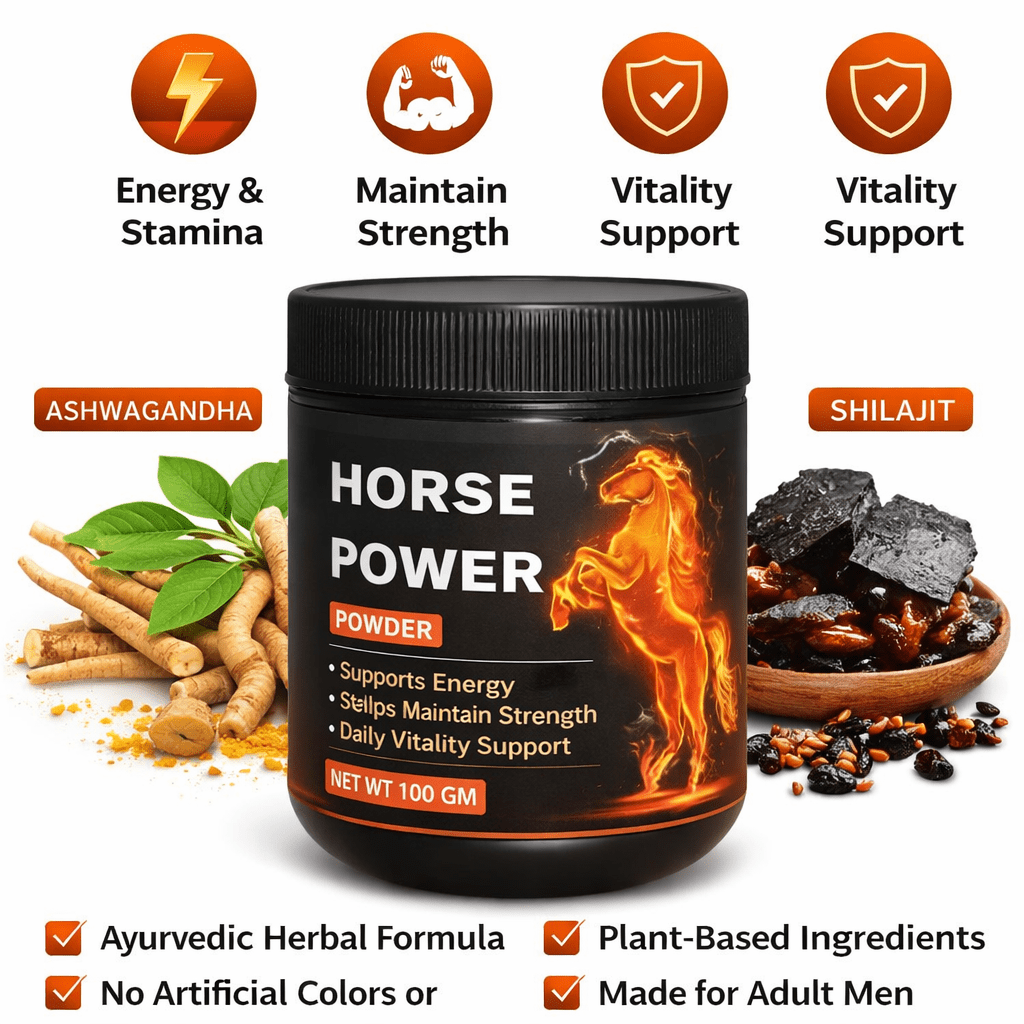 Horse Power Powder for Men | Ayurvedic Herbal Energy & Performance Support - VEDAVITAL HERBALHorse Power Powder for Men | Ayurvedic Herbal Energy & Performance SupportMen wellnessVEDAVITAL HERBALHorse Power Powder for Men | Ayurvedic Herbal Energy & Performance Support
