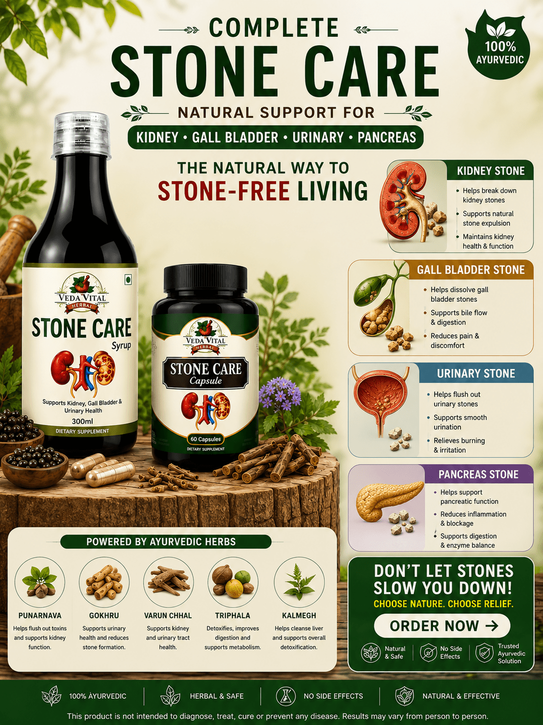 Stone Care – Advanced Ayurvedic Support for Kidney & Urinary Health - VEDAVITAL HERBALStone Care – Advanced Ayurvedic Support for Kidney & Urinary HealthKidney Care SupplementVEDAVITAL HERBALStone Care – Advanced Ayurvedic Support for Kidney & Urinary Health