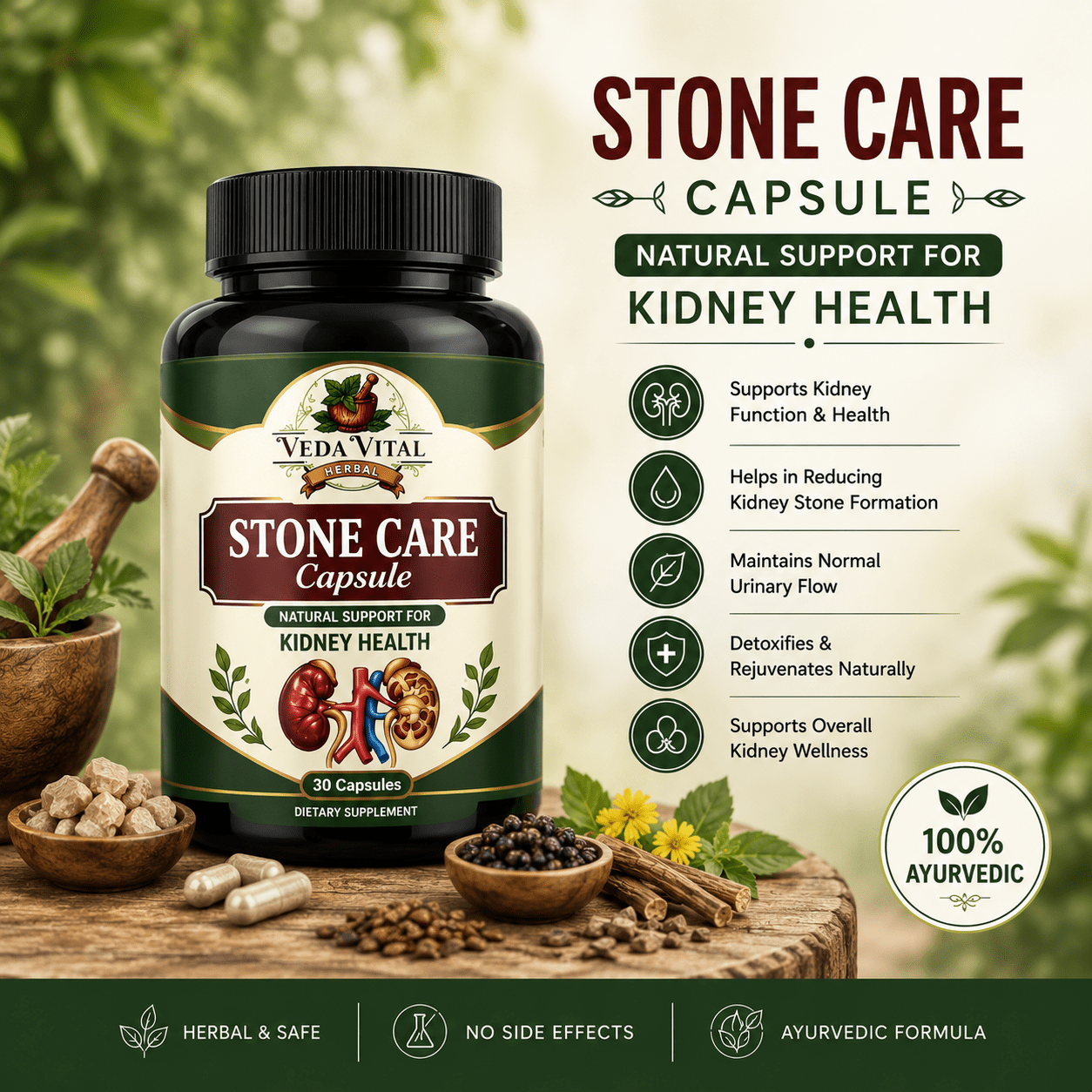 Stone Care – Advanced Ayurvedic Support for Kidney & Urinary Health - VEDAVITAL HERBALStone Care – Advanced Ayurvedic Support for Kidney & Urinary HealthKidney Care SupplementVEDAVITAL HERBALStone Care – Advanced Ayurvedic Support for Kidney & Urinary Health