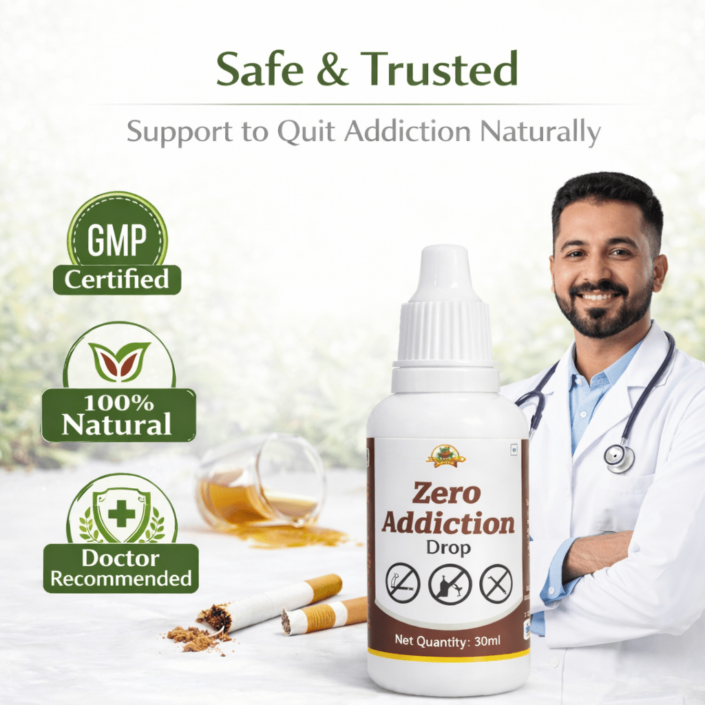 Zero Addiction Drop – Ayurvedic Herbal Support for Alcohol, Smoking & Tobacco Cravings | Natural Detox Formula - VEDAVITAL HERBALZero Addiction Drop – Ayurvedic Herbal Support for Alcohol, Smoking & Tobacco Cravings | Natural Detox FormulaAyurvedic Herbal SupplementVEDAVITAL HERBALZero Addiction Drop – Ayurvedic Herbal Support for Alcohol, Smoking & Tobacco Cravings | Natural Detox Formula