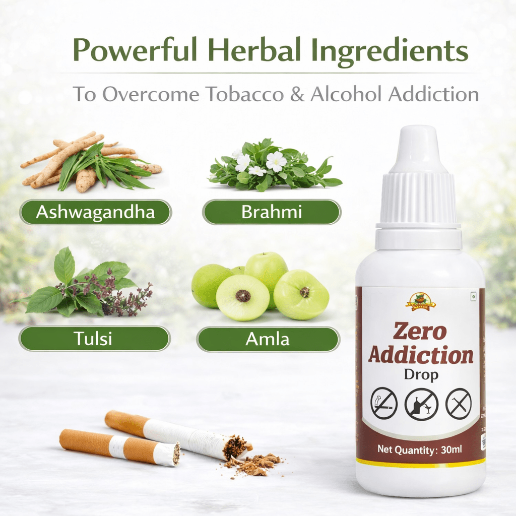 Zero Addiction Drop – Ayurvedic Herbal Support for Alcohol, Smoking & Tobacco Cravings | Natural Detox Formula - VEDAVITAL HERBALZero Addiction Drop – Ayurvedic Herbal Support for Alcohol, Smoking & Tobacco Cravings | Natural Detox FormulaAyurvedic Herbal SupplementVEDAVITAL HERBALZero Addiction Drop – Ayurvedic Herbal Support for Alcohol, Smoking & Tobacco Cravings | Natural Detox Formula