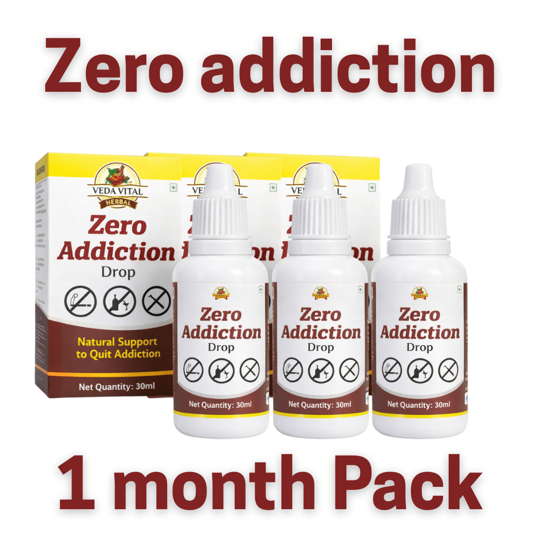 Zero Addiction Drop – Ayurvedic Herbal Support for Alcohol, Smoking & Tobacco Cravings | Natural Detox Formula - VEDAVITAL HERBALZero Addiction Drop – Ayurvedic Herbal Support for Alcohol, Smoking & Tobacco Cravings | Natural Detox FormulaAyurvedic Herbal SupplementVEDAVITAL HERBALZero Addiction Drop – Ayurvedic Herbal Support for Alcohol, Smoking & Tobacco Cravings | Natural Detox Formula