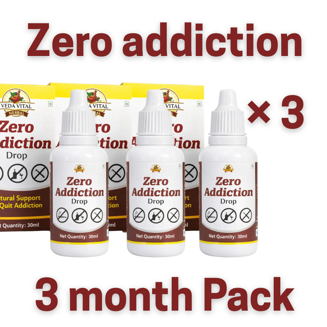 Zero Addiction Drop – Ayurvedic Herbal Support for Alcohol, Smoking & Tobacco Cravings | Natural Detox Formula - VEDAVITAL HERBALZero Addiction Drop – Ayurvedic Herbal Support for Alcohol, Smoking & Tobacco Cravings | Natural Detox FormulaAyurvedic Herbal SupplementVEDAVITAL HERBALZero Addiction Drop – Ayurvedic Herbal Support for Alcohol, Smoking & Tobacco Cravings | Natural Detox Formula